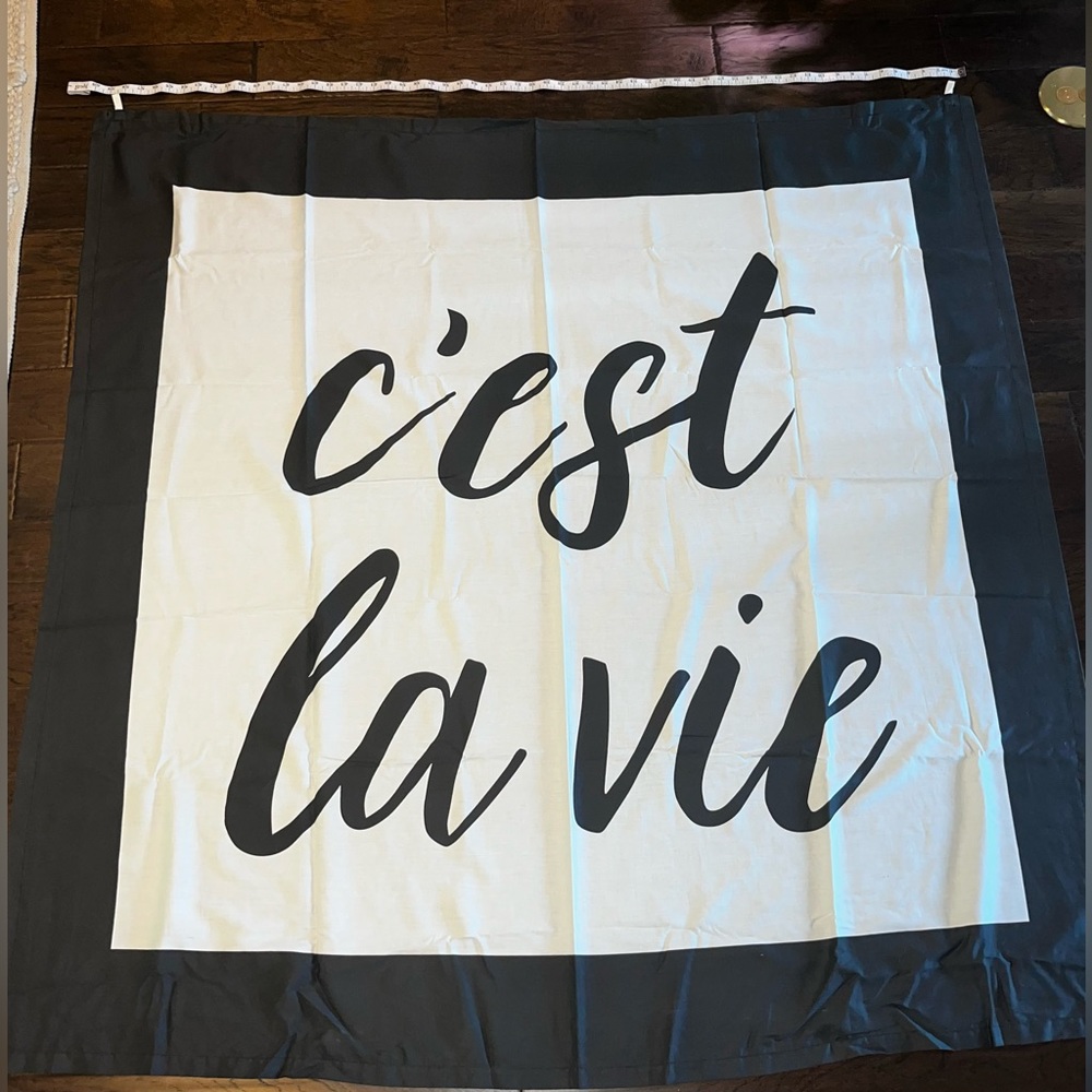 60 x 60in C’est La Vie Tapestry